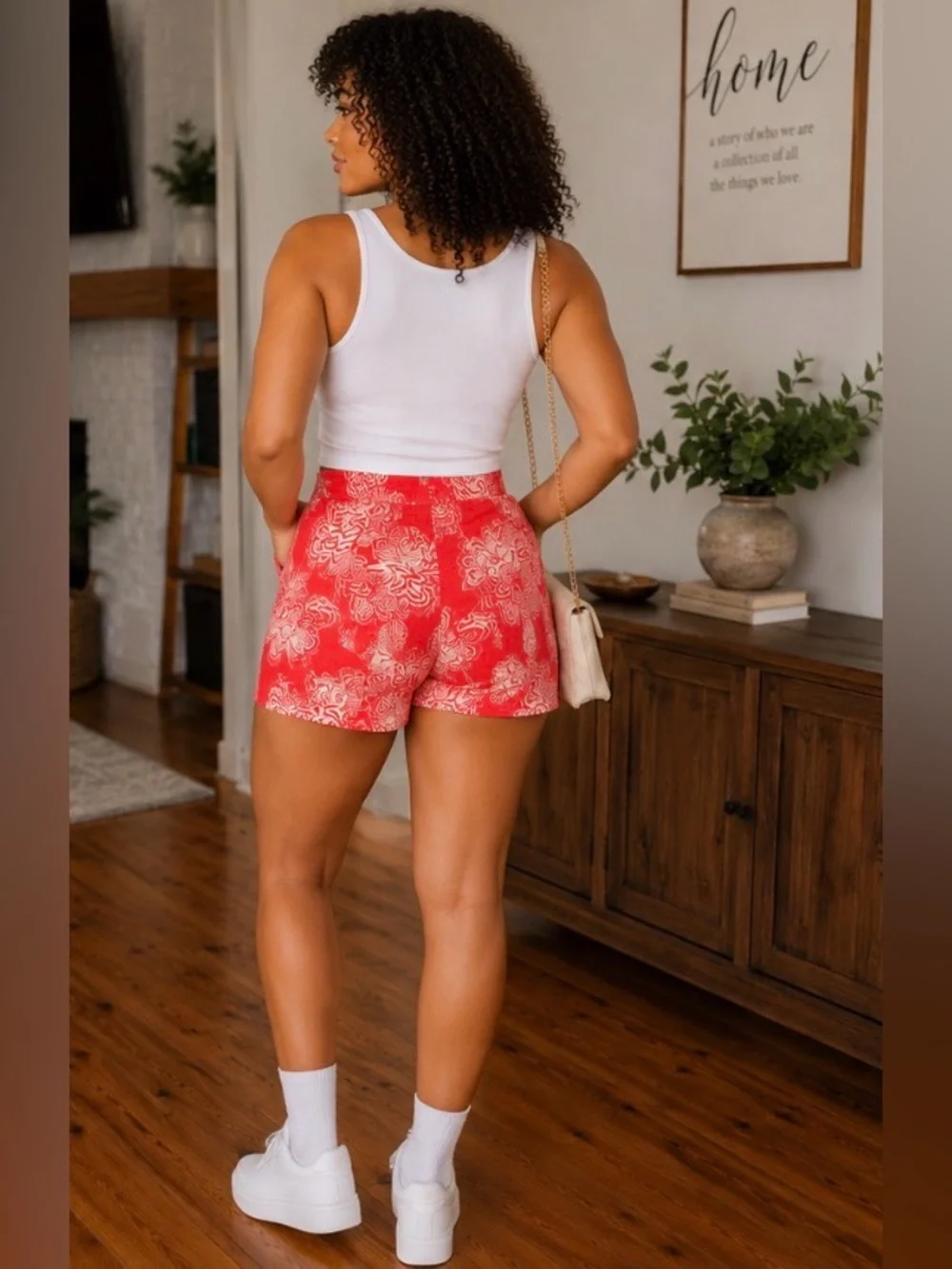 Kenar Women’s Floral Print Casual Shorts Size 8 - Picture 2 of 4